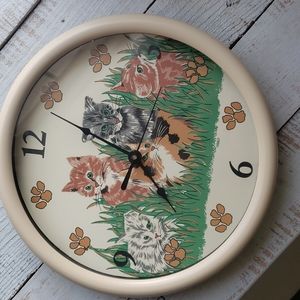 Vintage Cat Clock